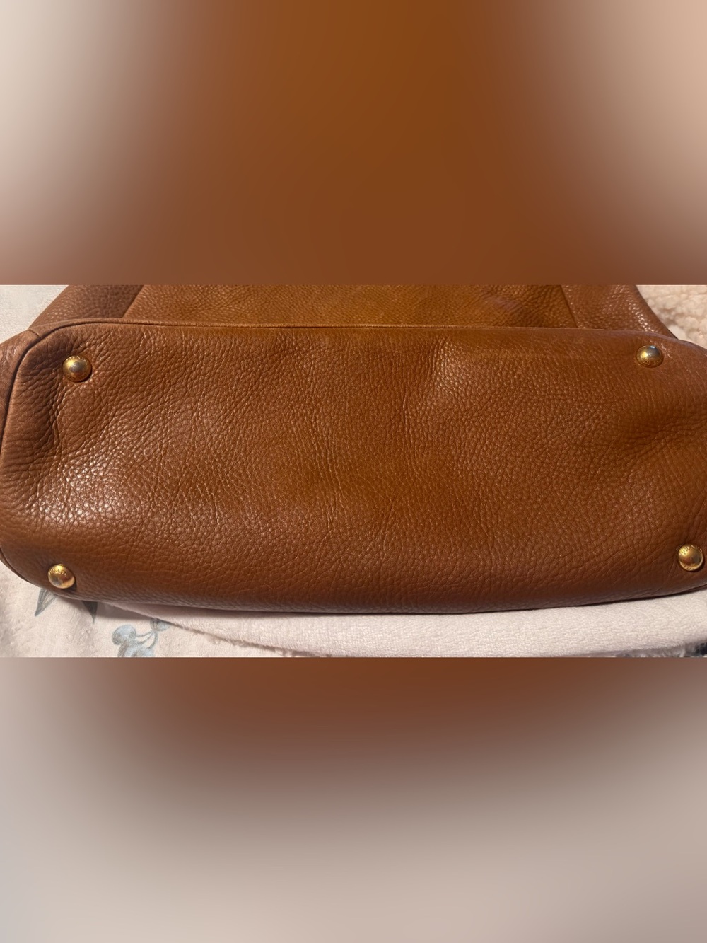 Prada Cognac Pebbled Leather Hobo with Gold Hardware - Picture 4 of 6
